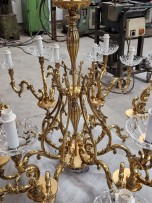 Centerpiece of cast chandelier dia 62"