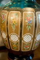 Sample of a precise hand painting of Czech decorative glass