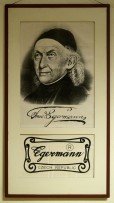 Period drawing of glass master Friedrich Egermann