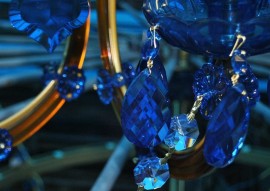 Blue almonds on the Maria Theresa chandelier