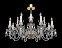 Baccarat lamp with 12 arms and a special suspension