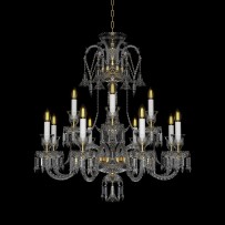 12-arm Baccarat Chandelier with diamond cut