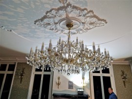 Large Teresian chandelier in the living room