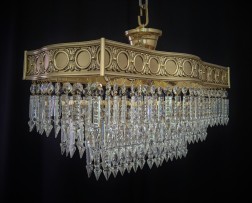 Three-cascading crystal chandelier