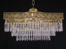 View of the cascade light fixture from the front 2