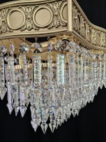 Detail of suspended pointed crystal prisms