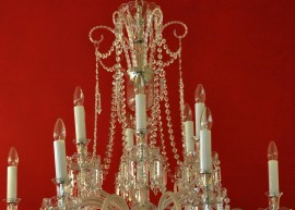 The upper part of the craft crystal chandelier