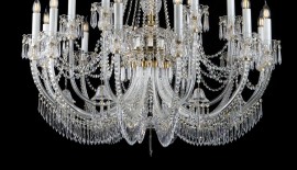 The lower part of the chandelier