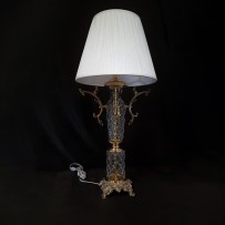 Large table lamp with a large lampshade