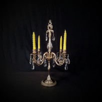 Massive candlestick with 4 yellow candles