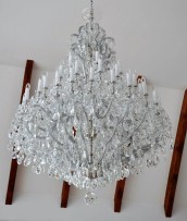 Large silver Maria Thersa pendant chandelier