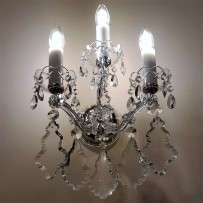 silver Maria Theresa 3-arm wall light