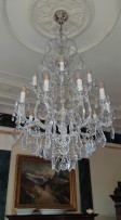 Teresian chandelier in the interior of an Italian villa turned off