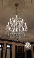 Theresian chandelier in the interior of an Italian villa