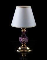 Purple lamp from blue cased crystal