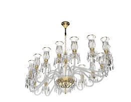 Oval chandelier L678-16-03-T-oval above a long table