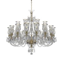 The same chandelier  with vases