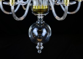 Detail of the chandelier: Hand-blown glass