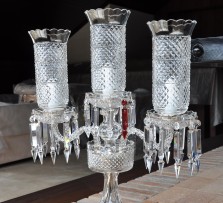 Baccarat table lamp with three vases - detail
