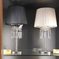 Modern Baccarat table lamps with shades