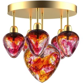 Design chandeliers "glass hearts (1, 4, 6)"