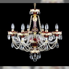 Ruby 6 bulbs, rope glass arms