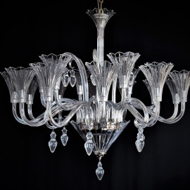 The design crystal chandelier with cut vases 18 bulbs