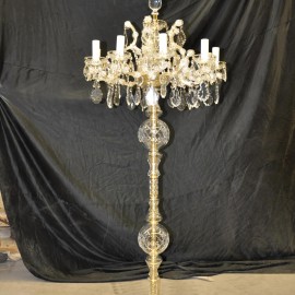 The 10 flames high  Maria Theresa Floor lamp with the crystal spike