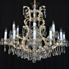 The 18 flames Maria Theresa chandelier - standard gold design
