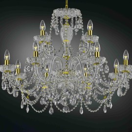 The crystal chandeliers & Lamps of  crystal glass with PK500 lace grinding II.