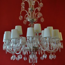 The design crystal chandelier with crystal bells 18 bulbs