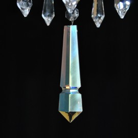 The colored crystal lights decorated with crystal trimmings dyed by metal oxides "Seashell"