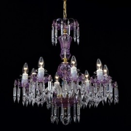 Color variations of crystal chandeliers in the French style