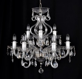 9-arm silver crystal chandelier for the bedroom