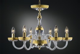 The glass chandelier RITA