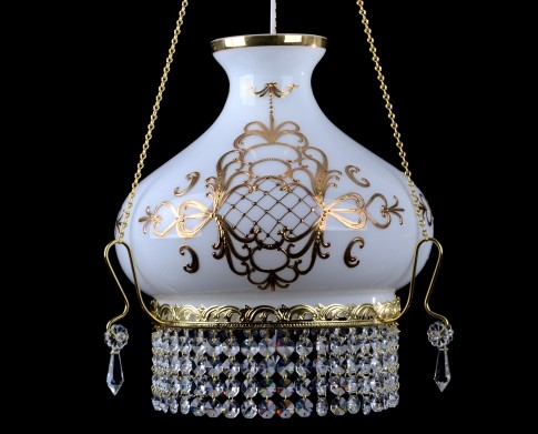 White chandelier for the bedroom decorated with Bohemian high enamel