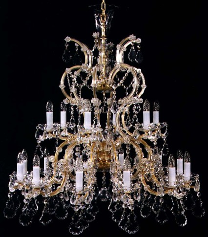 18 flames Maria Theresa crystal chandelier with Pendeloques