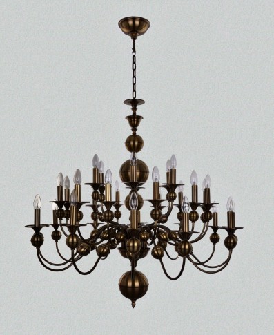 Large metal Dutch chandelier