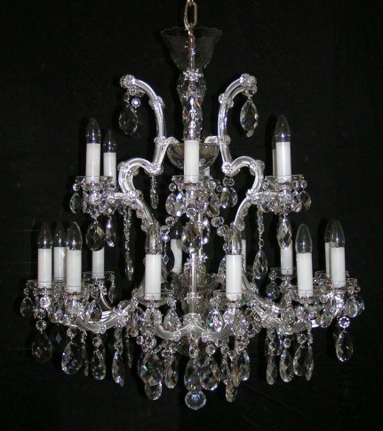 Larger Theresian crystal chandelier 18 flames