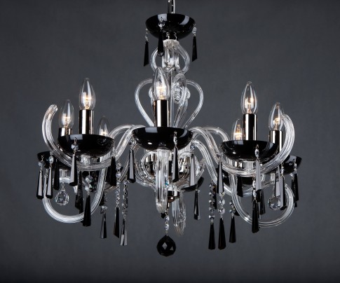 Chandelier for ceiling mounting in bedrooms or a modern interior.