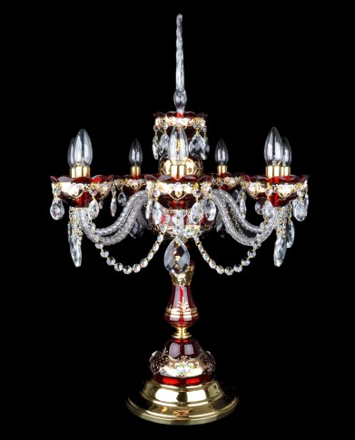 Ruby lamp, a decorative object for a luxurious interior