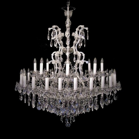 Original silver Theresian chandelier for a luxurious space