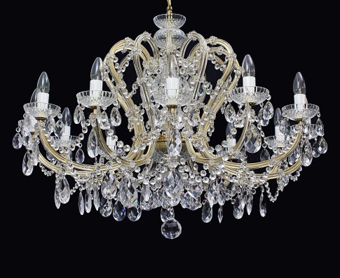 Affordable 12 lights crystal Theresian chandelier