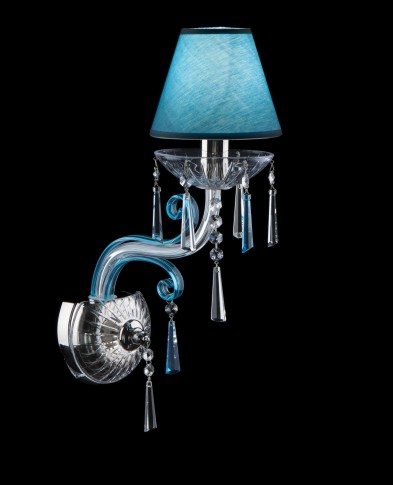 Blue crystal lamp