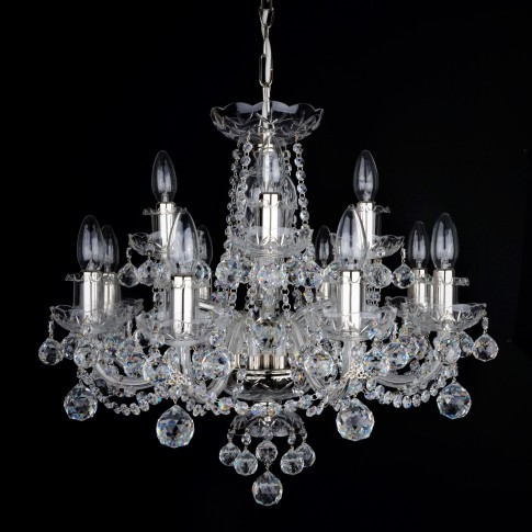 Chandelier with large crystal balls