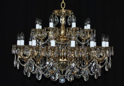 24 Arms Cast brass chandelier