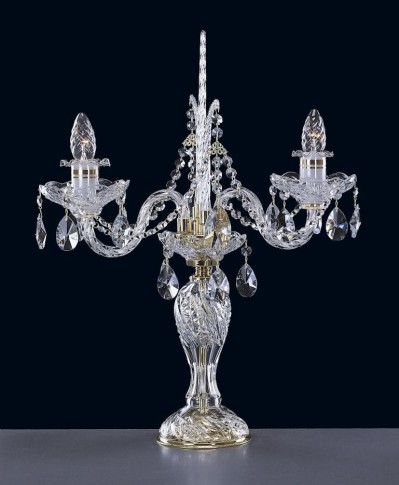 Luxury crystal lamp of hand cut glass