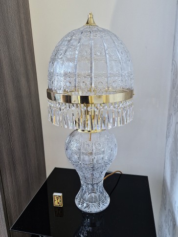 Luxurious large crystal table lamp