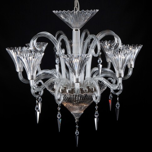 Baccarat chandelier with vases