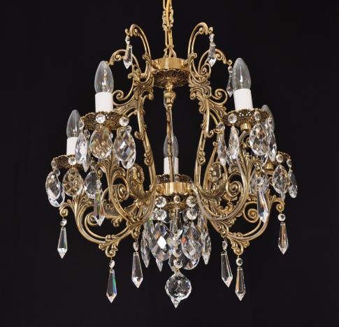 Castle brass crystal chandelier